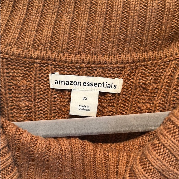 Oversized Cozy Brown Cable Knit Sweater- chunky sweater, plus size, long - Picture 2 of 2